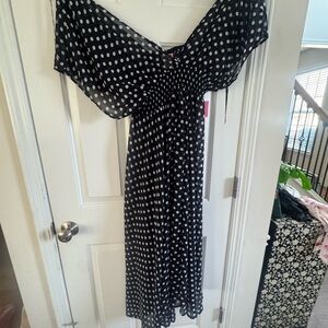 kate spade Black and White Polka Dot Maxi Dress